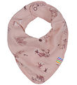 Joha Teething Bib - Wool/Bamboo - Pink w. Print