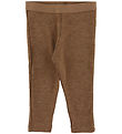 Joha Leggings - Rib - Uld - Varm Brun
