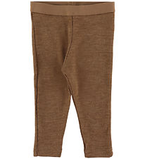 Joha Leggings - Rib - Uld - Varm Brun