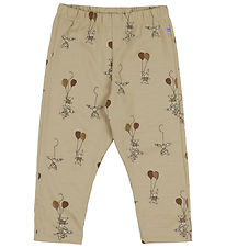 Joha Leggings - Uld - Beige m. Kaniner