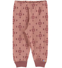 Joha Leggings - Uld/Bomuld - Rose m. Snefnug