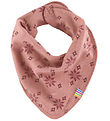 Joha Teething Bib - Wool/Cotton - Rose w. Snowflakes
