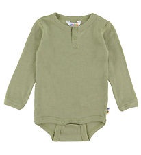 Joha Bodysuit l/s - Rib - Wool/Silk - Green