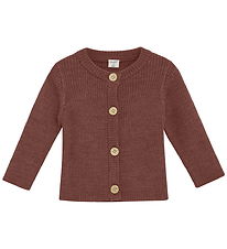 CeLaVi Cardigan - Ull - Rødbrun