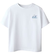 Name It T-shirt - NkmFrederik - Bright White w. Print