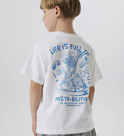 Name It T-shirt - NkmFrederik - Bright White m. Print