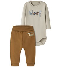 Name it Bodysæt l/æ - NbmVroels - Island Fossil/Rubber