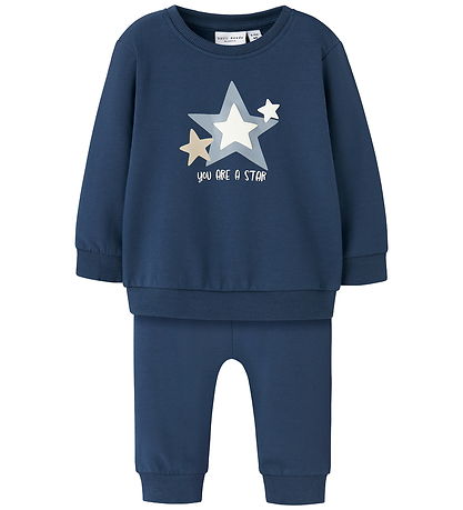 Name it Sweatsæt - NbmVonne  - Insignia Blue/Stars