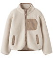 Name It Fleecejakke - NknMattia - Moonbeam/Savannah Tan