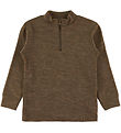 Joha Blouse - Wool/Silk - Brown Melange