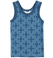 Joha Undershirt - Wool/Cotton - Blue w. Snowflakes