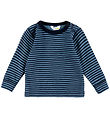 Joha Blouse - Wool - Blue w. Stripes