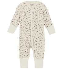 CeLaVi Jumpsuit - Ull - Rødbrun m. Blomster
