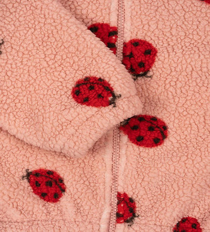 Konges Sløjd Fleecejakke - Jody Teddy - Ladybug Pink