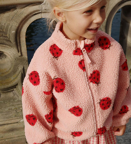 Konges Sløjd Fleecejakke - Jody Teddy - Ladybug Pink