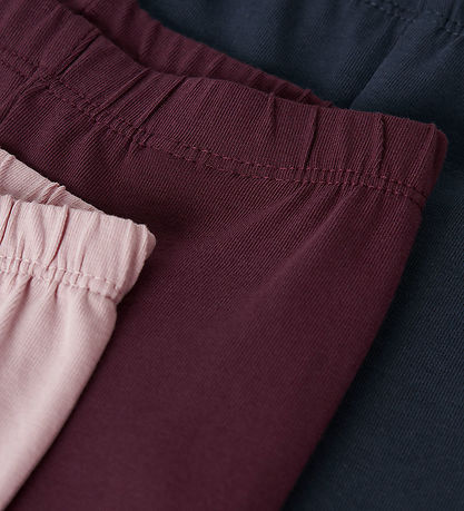 Name It Leggings - 3-pak - NbfVuvivian - Burnished Lilac/Fig/Nav
