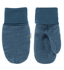Joha Mittens w. Thumb - Wool/Bamboo - Dark Denim