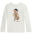 Polo Ralph Lauren Bluse - Madison - Hvid m. Bamse