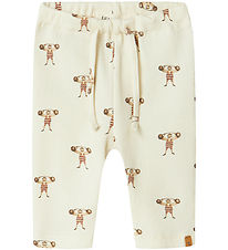 Lil' Atelier Bukser - Rib - NbmLavo - Turtledove/Strong Man