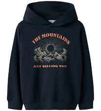 Name It Hættetrøje - NkmVildar - Navy Blazer/The Mountains