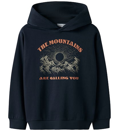 Name It Hættetrøje - NkmVildar - Navy Blazer/The Mountains