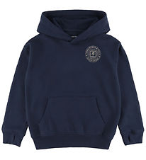 Abercrombie & Fitch Hættetrøje - Navy Blazer m. Print