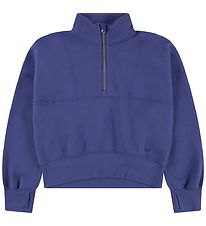 Abercrombie & Fitch Sweatshirt m. Lynlås - Skipper Blue