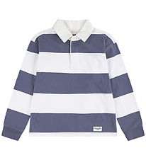 Abercrombie & Fitch Polobluse - Vintage Indigo/Hvid