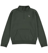 Abercrombie & Fitch Sweatshirt m. Lynlås - Thyme