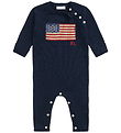 Polo Ralph Lauren Jumpsuit - Knitted - Hunter Navy w. Flag