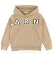 Marni Hættetrøje - Cardboard Beige m. Logo