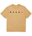 Marni T-shirt - Cardboard Beige m. Sort