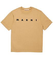 Marni T-shirt - Cardboard Beige m. Sort