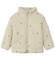 Name It Fleece Jacket - Teddy - NmnMagot - Fog/Flower