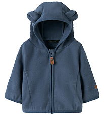 Name It Fleecejakke - NbnMeeko - Vintage Indigo m. Ører