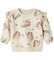 Name It Sweatshirt - NbfNoise - Peyote Melange m. Print