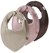 Name It Savlesmække - 3-pak - Rib - NbfYvette - Rosa/Beige/Brun