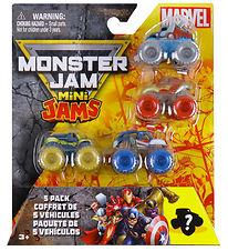 Monster Jam Biler - 1:87 - Mini - Marvel - 5-pak