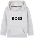 BOSS Hoodie - Grey Melange w. Logo
