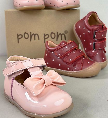 Pom Pom Sko -  Dusty Rose Patent