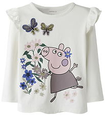 Name It Bluse - NmfAnna- Peppapig - Cloud Dancer
