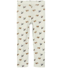 Lil' Atelier Leggins - Uld/Modal - NmmNalu - Turtledove/MELANGE