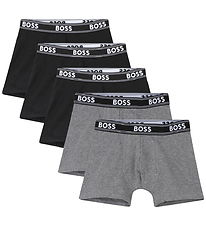 BOSS Boxershorts - 5-pak - Sort/Gråmeleret