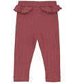 En Fant Leggings - Rib - Roan Rouge m. Hulmønster