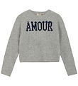 Creamie Tröja - Stickad - Light Grey Melange