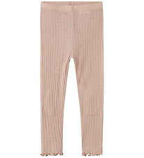 Name It Leggings - Uld/Silke - Rib - NmfWossa - Shadow Gray