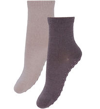 Name It Strømper - 2-pak - Uld/Bomuld - NmfWak - Skridsikker - S