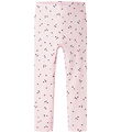 Name It Leggings - Rib - NmfNelia - Cradle Pink w. Flowers