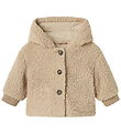 Name It Fleecejakke - Teddy - NbnMilo - Pure Cashmere