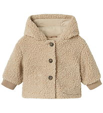 Name It Fleecejakke - Teddy - NbnMilo - Pure Cashmere